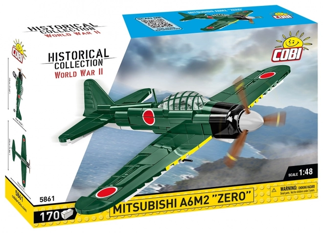 világháborús Mitsubishi A6M2 Zero repülőgép modell