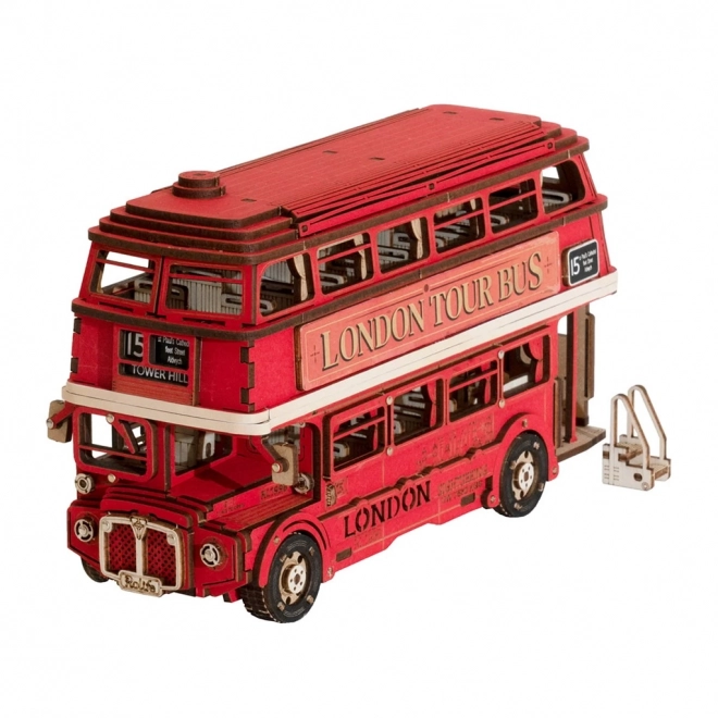 3D fa puzzle londoni emeletes busz