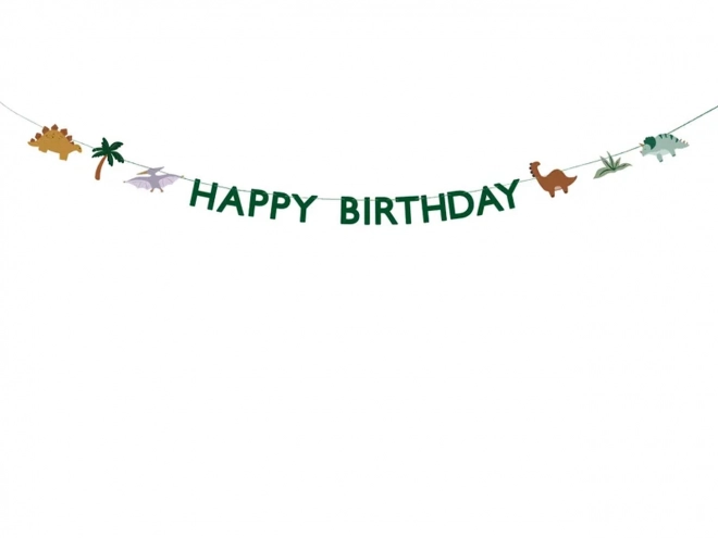 Dínó happy birthday banner, 3 m