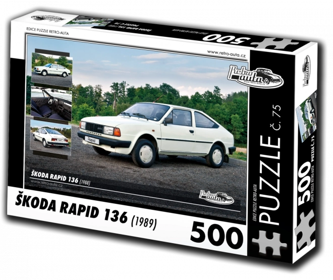 retro autók puzzle ŠKODA RAPID 136 (1988) 500 darabos