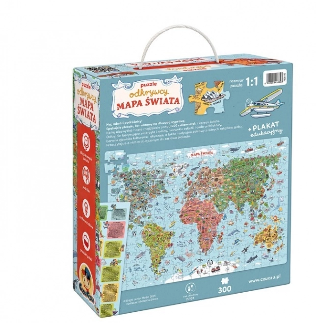 Felfedezők puzzle - Világtérkép