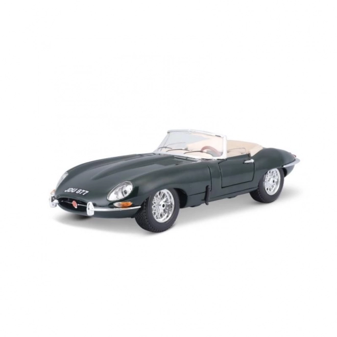 Bburago 1:18 Jaguar E Cabriolet zöld modellautó