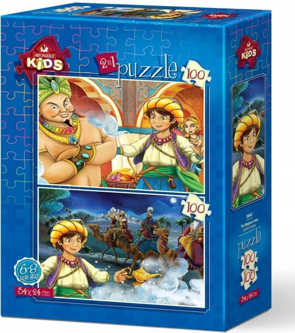 Aladdin és a varázslámpa puzzle 2x100 darabos készlet