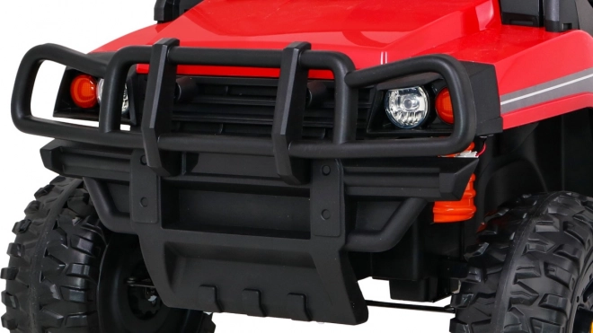 Gyerek gazdasági pick-up piros + távirányító + csomagtér + lapát + EVA + MP3 LED