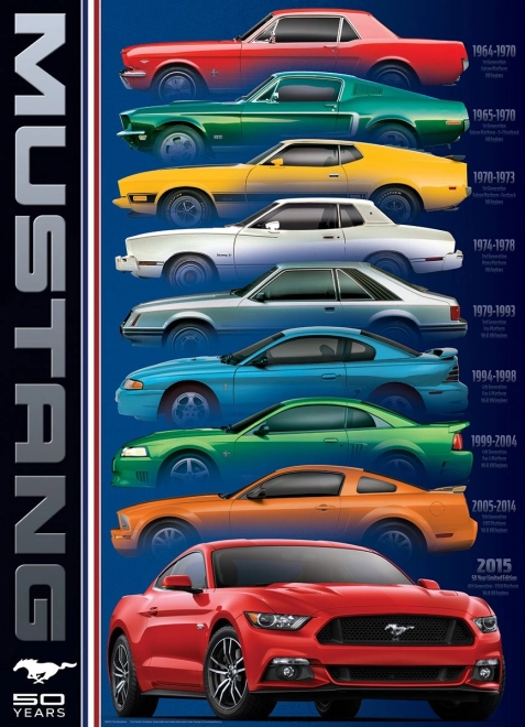 50 éves Ford Mustang Eurographics puzzle 1000 darabos