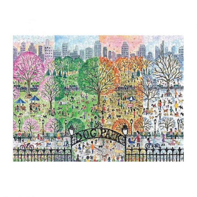 Évszakok a kutyaparkban puzzle 1000 darabos