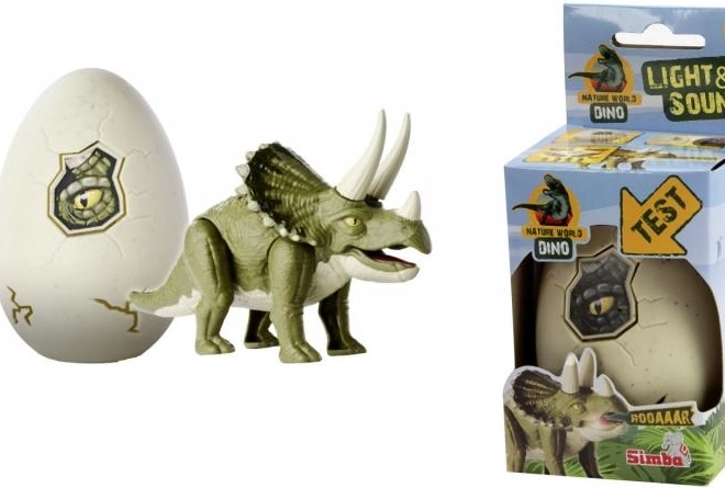 Világító dinoszaurusz figura tojásban