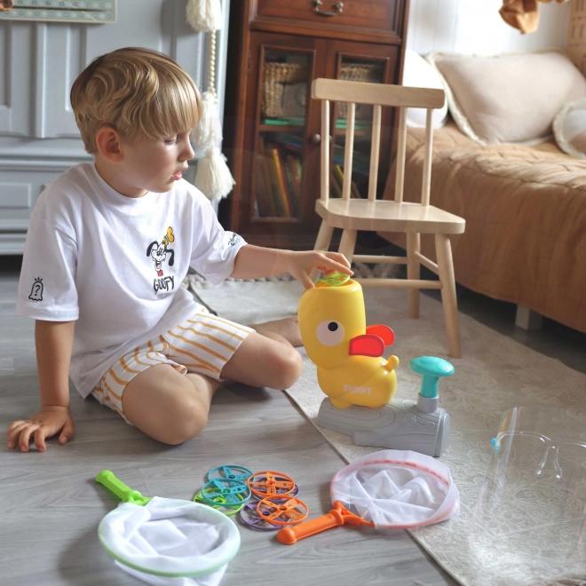 Woopie Ügyességi játék Fogd el Frisbee lemezvetővel