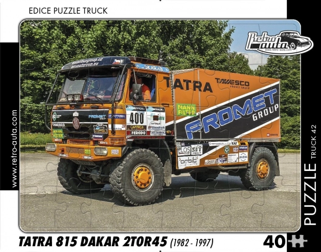 Retro autók puzzle Tatra 815 Dakar