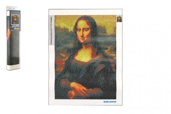 Diamantfestés Mona Lisa 30x40cm