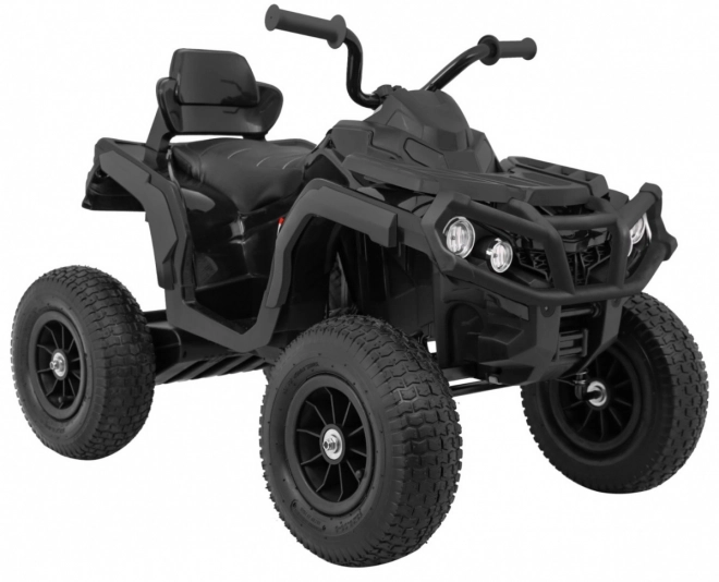 Gyermek négykerekű ATV Air akkumulációs quad Fekete + felfújható kerekek + MP3 rádió + lassú indítás