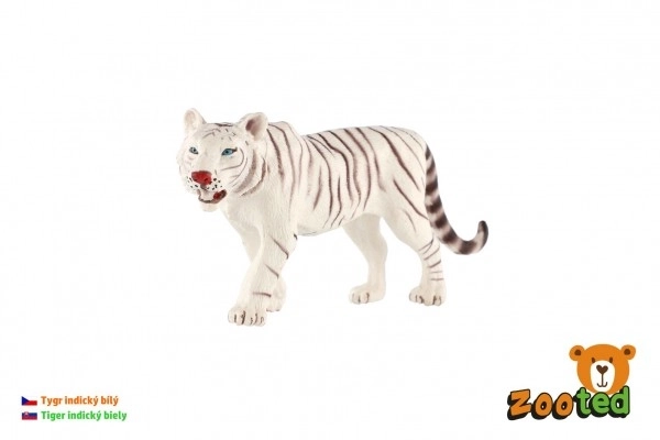 Fehér indiai tigris figura 14cm műanyag