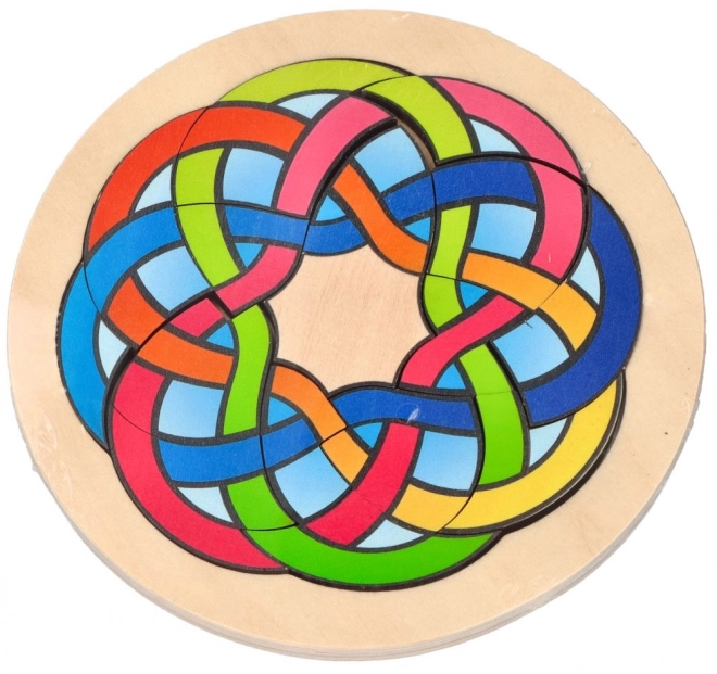 Goki hatszögletű fa mozaik puzzle fejtörő - 18 darabos
