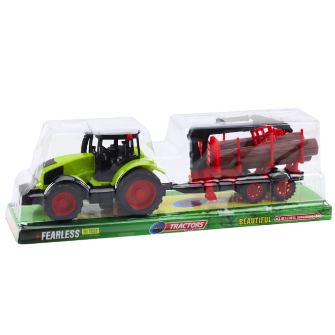 Traktor utánfutóval HDS daruval