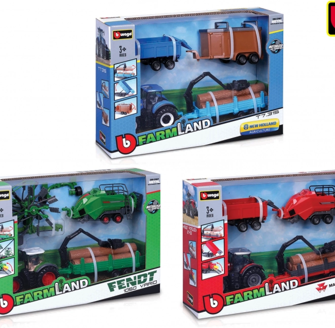 Bburago farm traktor ajándék szett