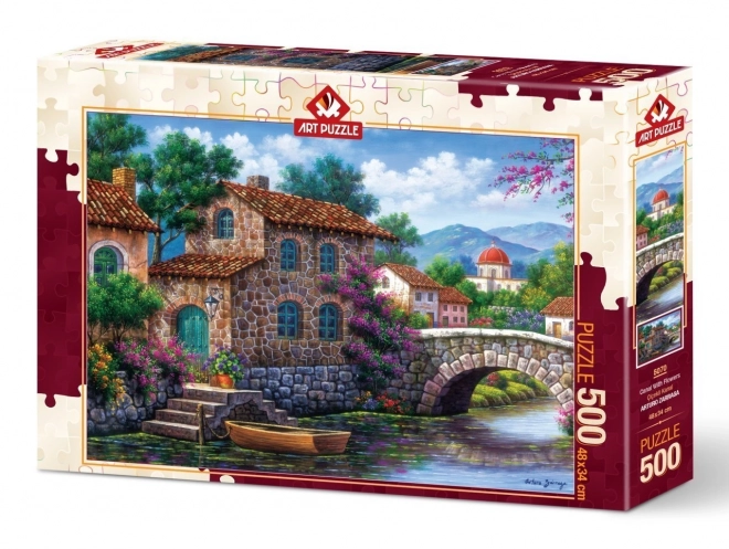 Kanál virágokkal 500 darabos puzzle