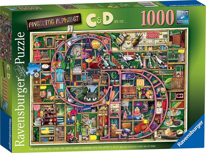 Ravensburger csodálatos ábécé C és D betű puzzle 1000 darab