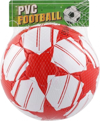Felfújt piros-fehér futball labda 23 cm