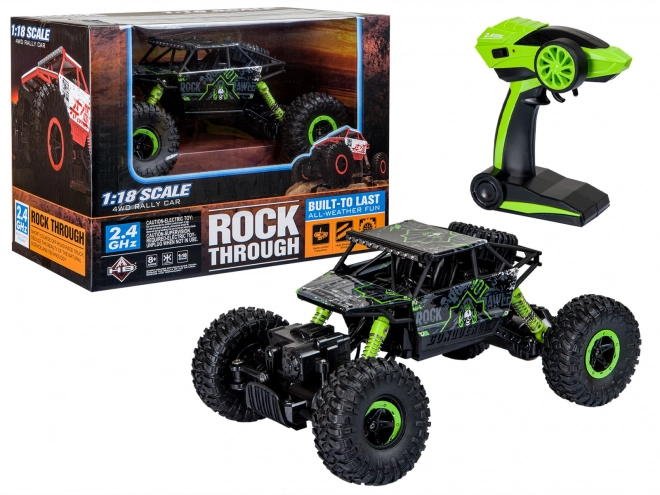 Zöld RC Rock Crawler távirányítós autó