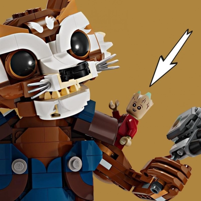 Lego marvel rakéta és kicsi groot építőkészlet
