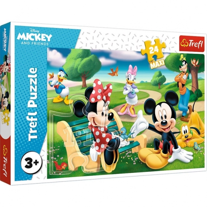 Maxi puzzle 24 darabos - Mickey egér és barátai