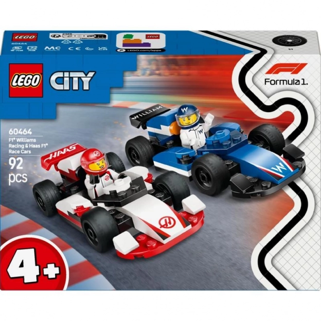 Lego City F1 Versenyautók Williams Racing és Haas F1