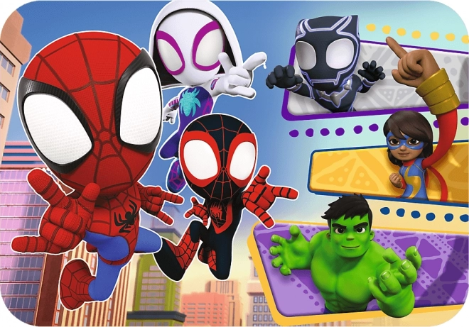 Spidey és csodálatos barátai fából készült puzzle 24 darabos