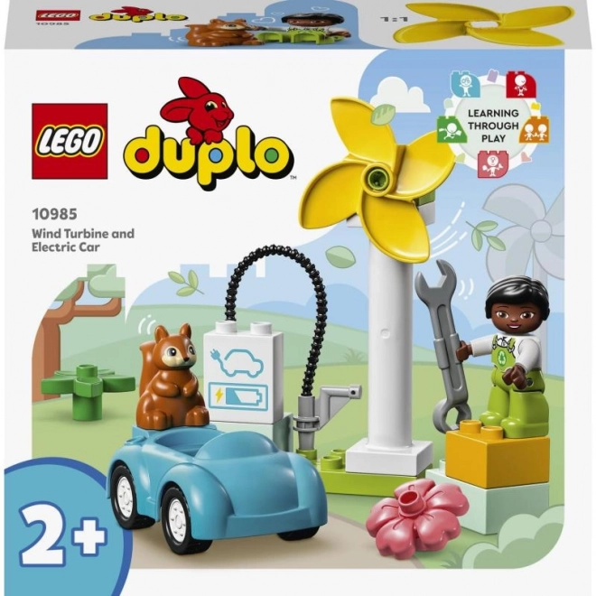 Duplo szélerőmű és elektromos autó