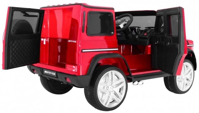 Mercedes AMG G65 Akkumulátoros játékautó gyerekeknek Piros + festett + csomagtartó + fények Hangok