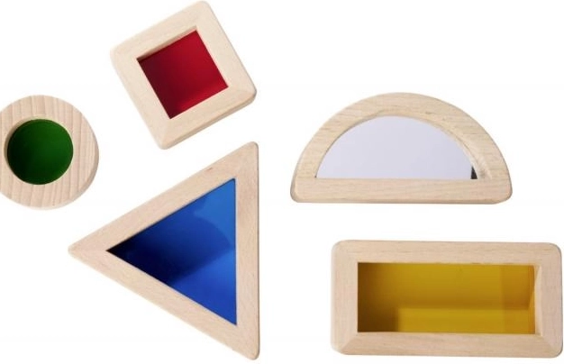 EICHHORN Montessori érzékelő kockák, 5 db, bükkfa
