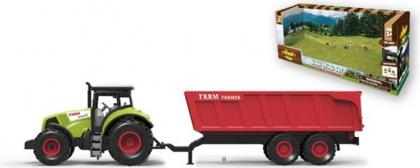 Traktor utánfutóval, fényekkel és hanggal