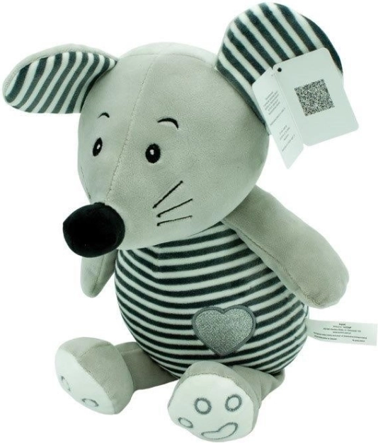 Hugs csíkos plüssfigura – egér, 26 cm