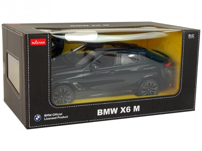 Távirányítós BMW X6 M autó 1:14 méretarányú Rastar fekete