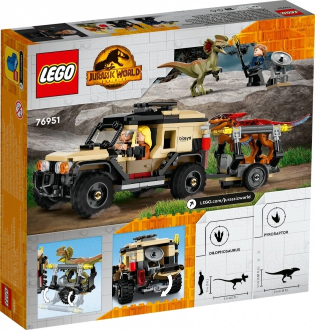 LEGO Jurassic World Pyroraptor és Dilophosaurus szállító