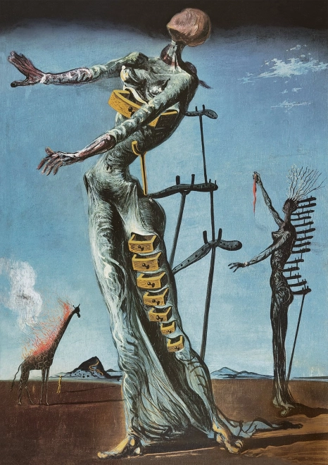 Puzzle Salvador Dalí - Égő zsiráf 1000 darabos