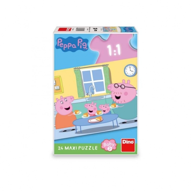 Dino puzzle Peppa malac ebéd maxi 24 darabos