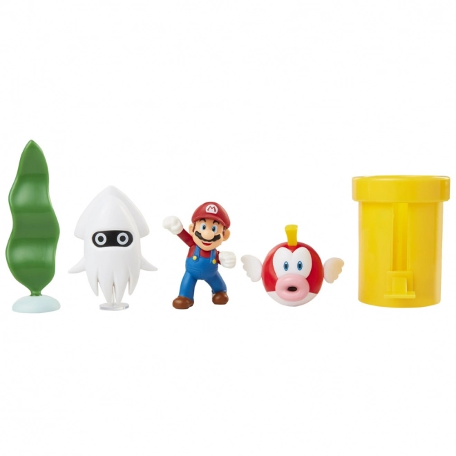 Super Mario figurák szett diorámával