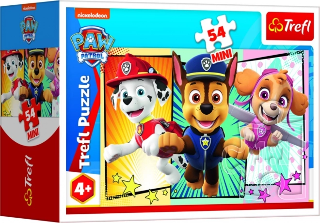 Minipuzzle 54 darabos Paw Patrol 4 fajtája dobozban