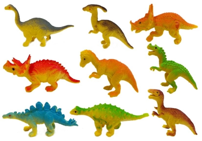 Gazdag készlet dinoszauruszokkal és kisautókkal