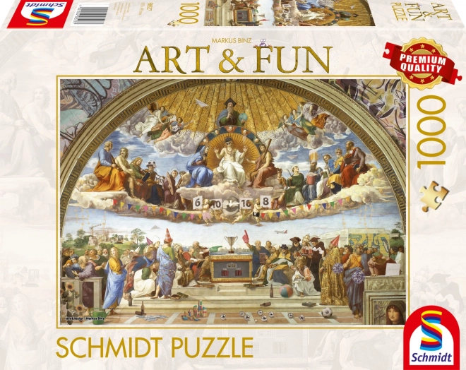 Schmidt Puzzle Art&Fun: Vitus oltári vita 2024, 1000 darabos kirakó