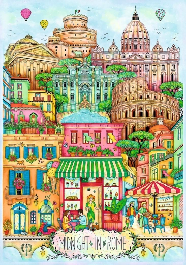 Trefl puzzle Éjfél Rómában 1000 darab