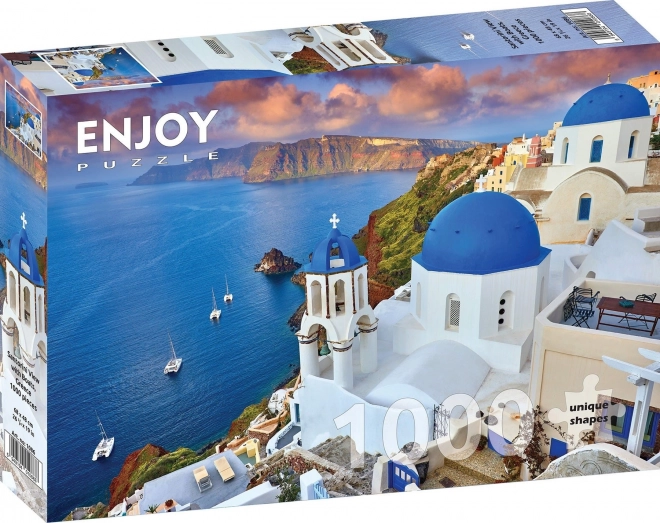 Santorini puzzle - Kilátás a hajókra, 1000 darabos