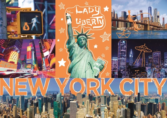 New York Neon Színű Puzzle 1000 Darabos