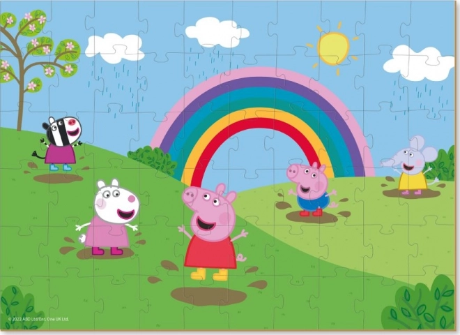 Peppa malac szivárványos kirakós