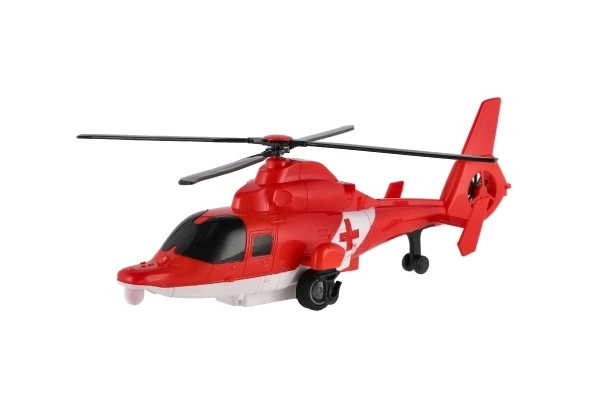 Mentőhelikopter műanyag, 22 cm