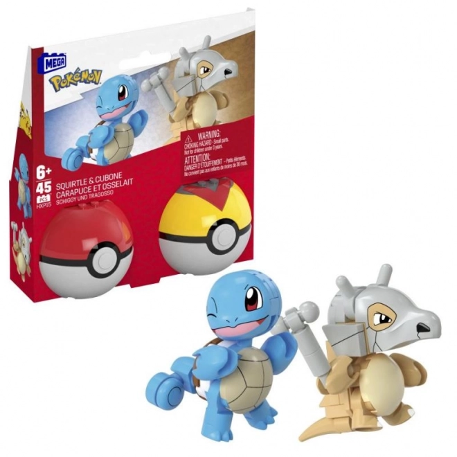 Mega Pokémon építőjáték Squirtle és Cubone