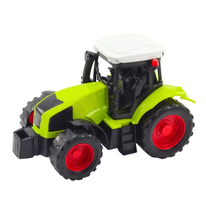 Zöld farm traktor és bálázó játékszett