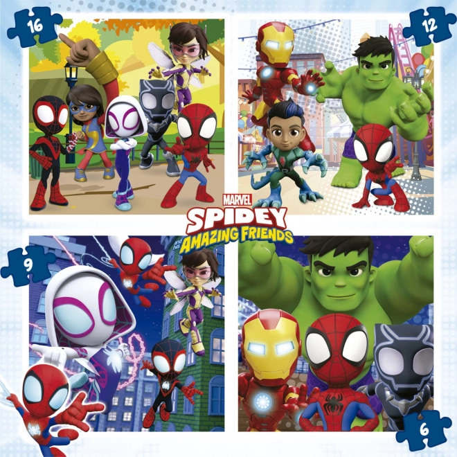 spidey és csodálatos barátai 4 az 1-ben puzzle