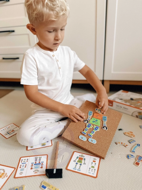 Fa kalapácsjáték robottal
