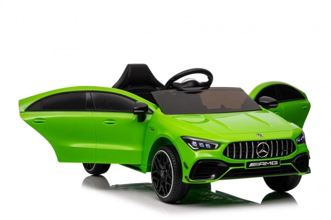 Akkumulátoros zöld MERCEDES CLA 45S AMG autó 4x4